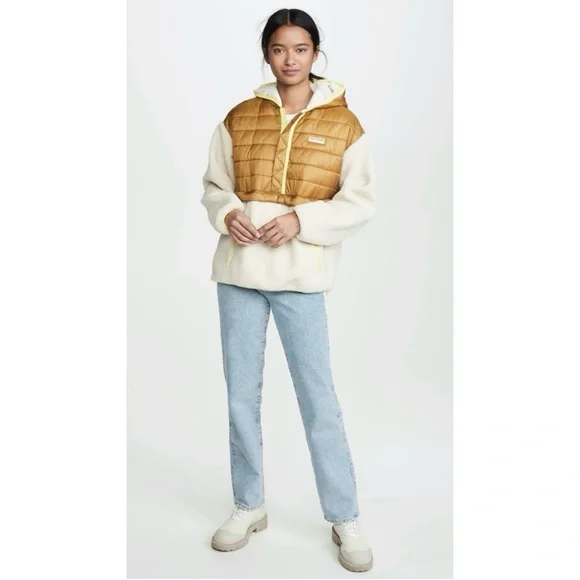 MOTHER Sher-Puff Zip Fleece Sherpa Pullover NEW - Picture 10 of 14